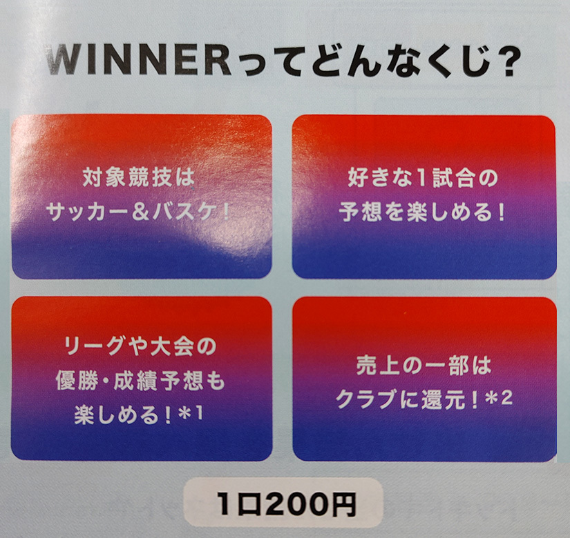 WINNER（ウィナーってどんなくじ？）